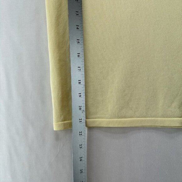 ZARA Sweater Womens Sz S Ribbed Tank Round Neck Sleeveless Viscose Nylon Yellow - Picture 10 of 10